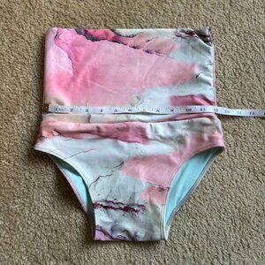 NWOT The Bendy Brand Pastel River High Waisted Pole Short - Pink Size S